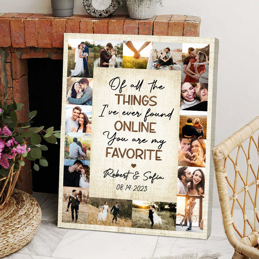 Personalized Valentines Gifts for My Boyfriend | Custom Canvas Photo Prints