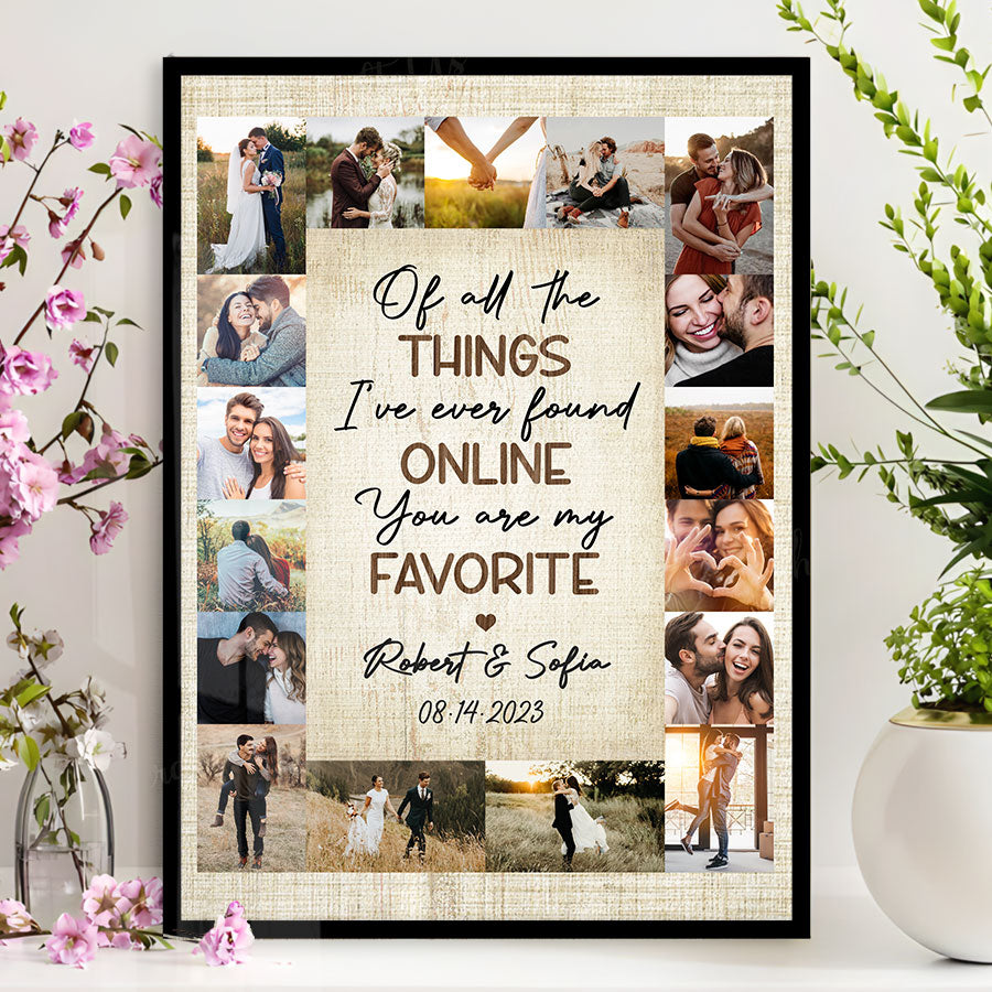 Personalized Valentines Gifts for My Boyfriend | Custom Canvas Photo Prints