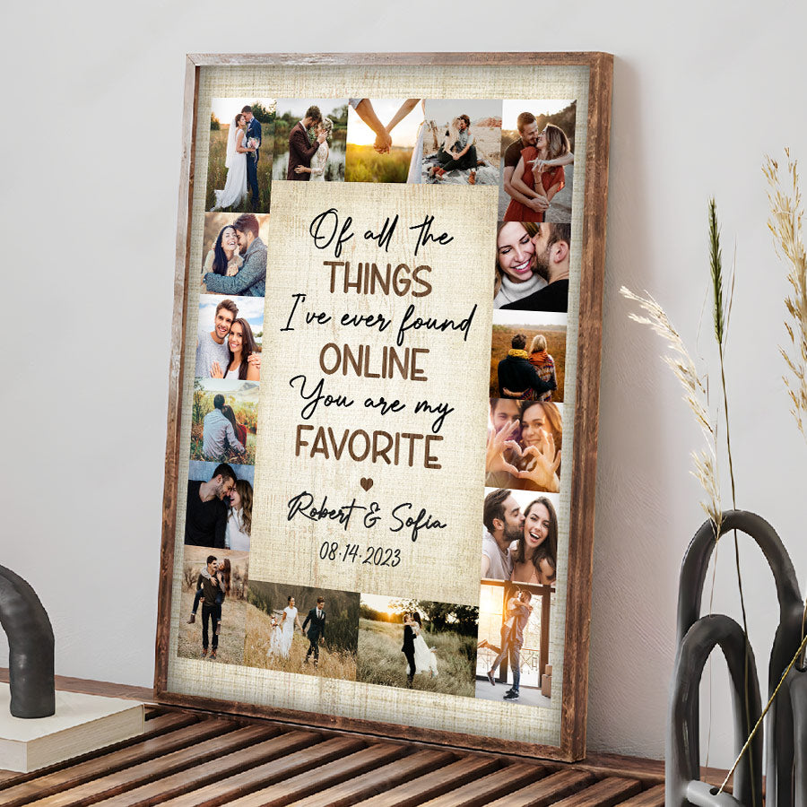 Personalized Valentines Gifts for My Boyfriend | Custom Canvas Photo Prints