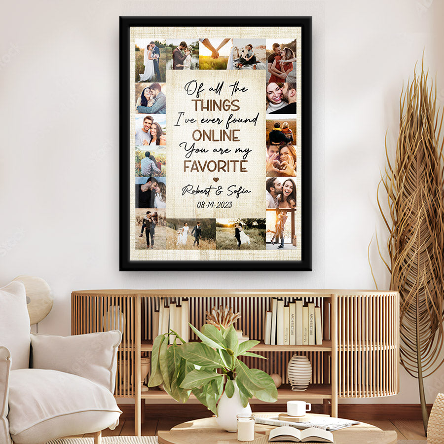 Personalized Valentines Gifts for My Boyfriend | Custom Canvas Photo Prints