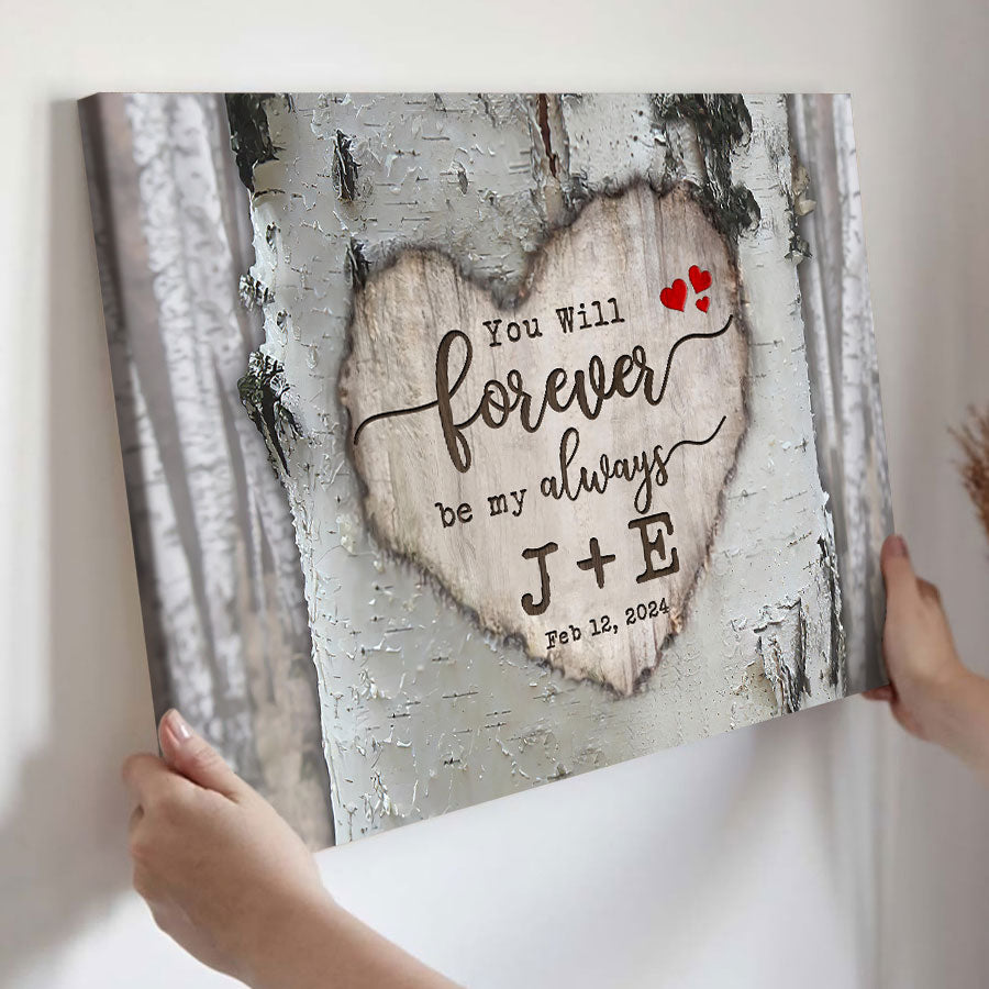 Valentine Day Gifts for Him Personalized | Valentine Canvas Print