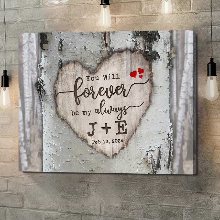 Valentine Day Gifts for Him Personalized | Valentine Canvas Print