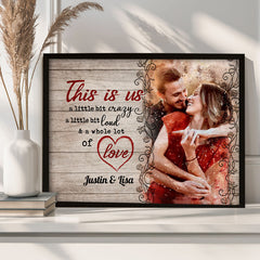 Valentine Day Gifts for Him Personalized | Custom Canvas Print