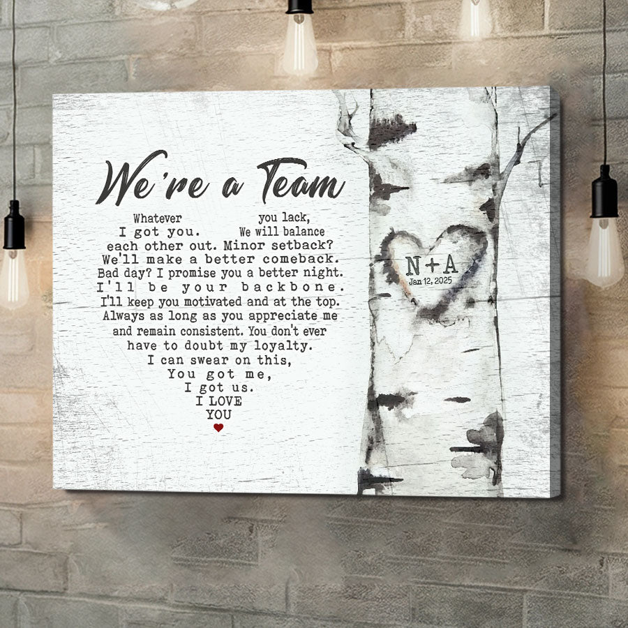 Valentine Day Gifts for Him Personalized | Valentines Day Canvas