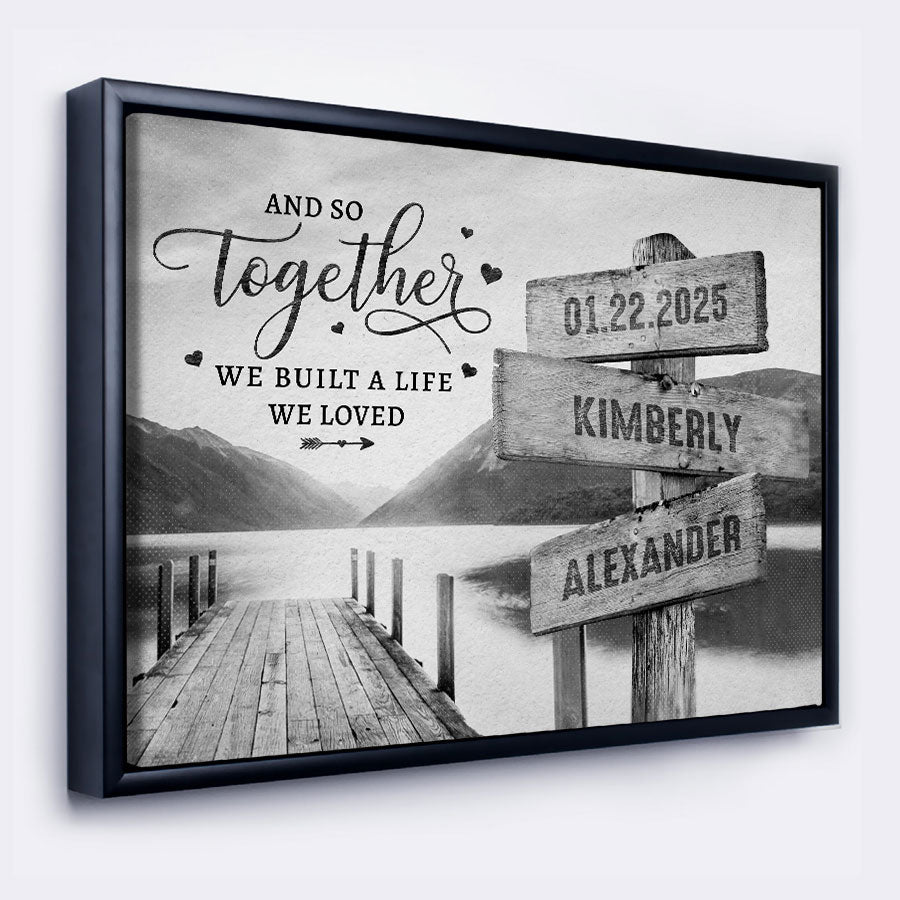 Valentine Day Gifts for Him Personalized | Personalized Street Signs Canvas Print