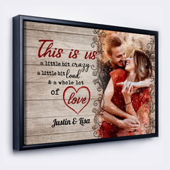 Valentine Day Gifts for Him Personalized | Custom Canvas Print