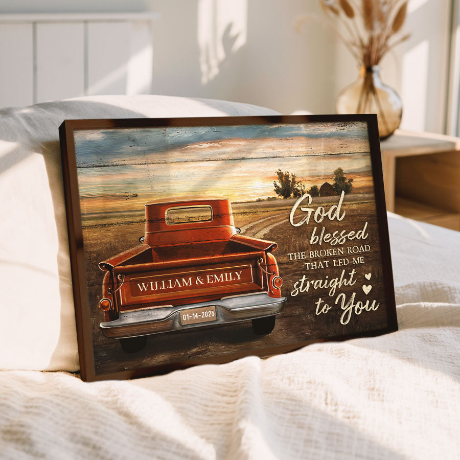 Valentine Day Gifts for Him Personalized | Valentine Custom Canvas Print