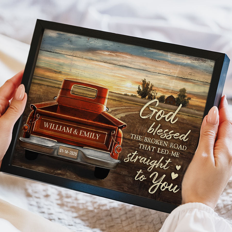 Valentine Day Gifts for Him Personalized | Valentine Custom Canvas Print