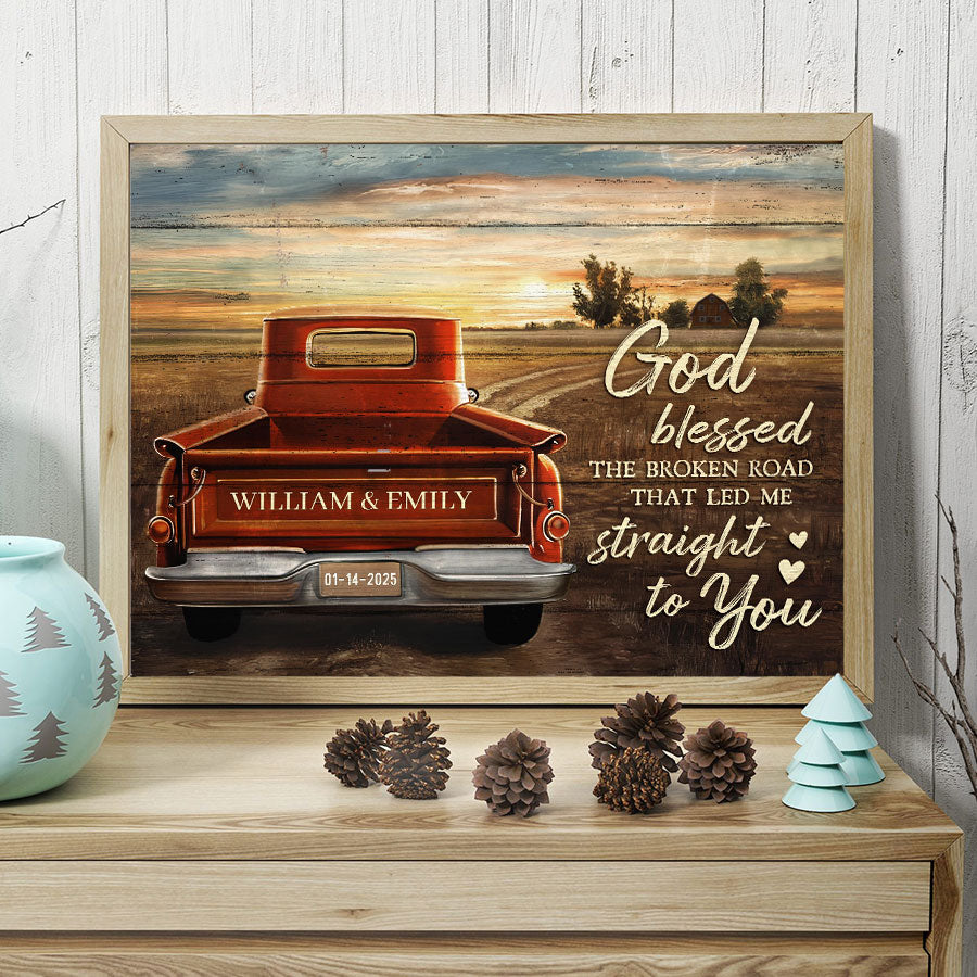 Valentine Day Gifts for Him Personalized | Valentine Custom Canvas Print