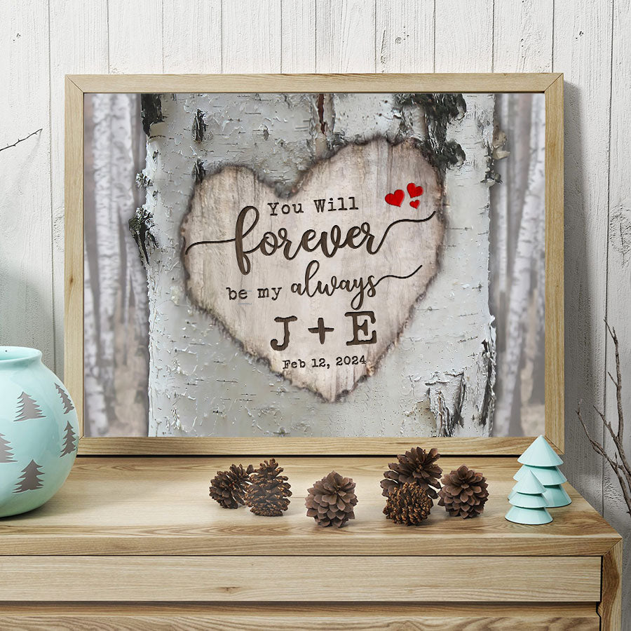Valentine Day Gifts for Him Personalized | Valentine Canvas Print