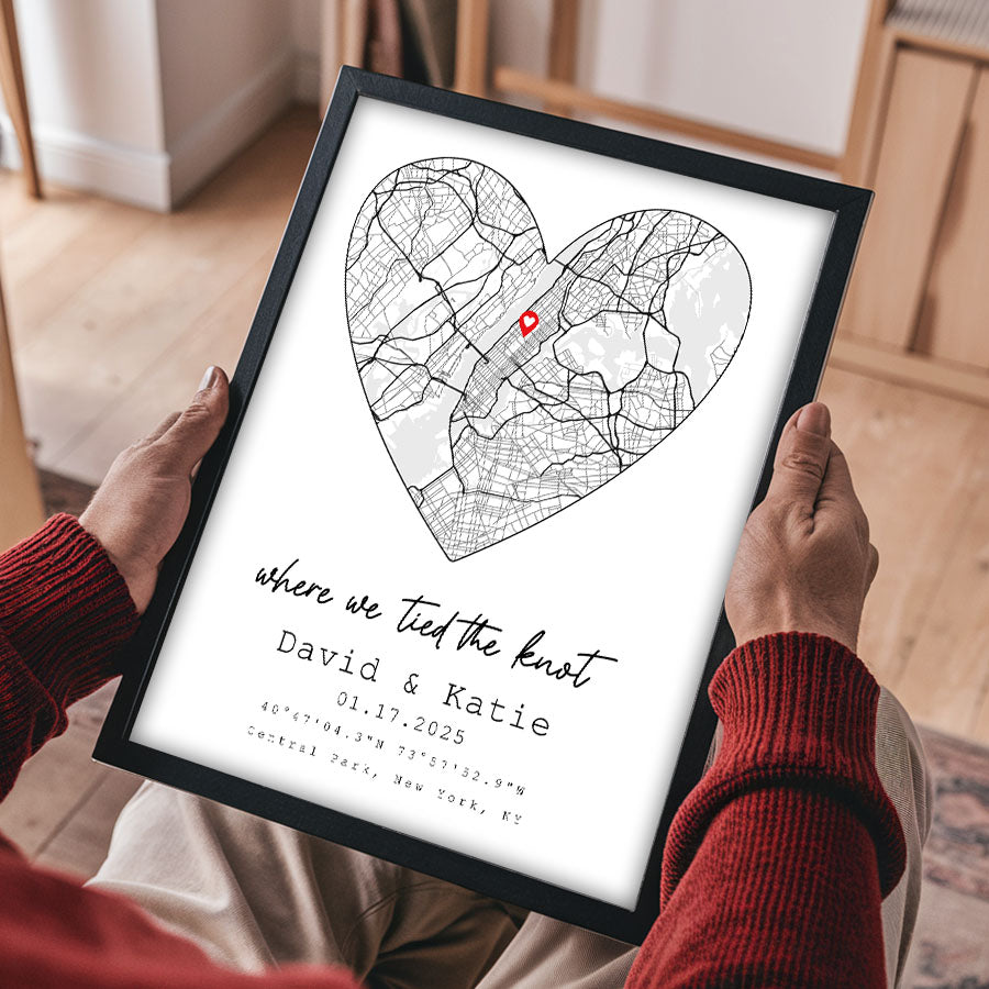 Valentine Gift for Husband | Custom Map Prints