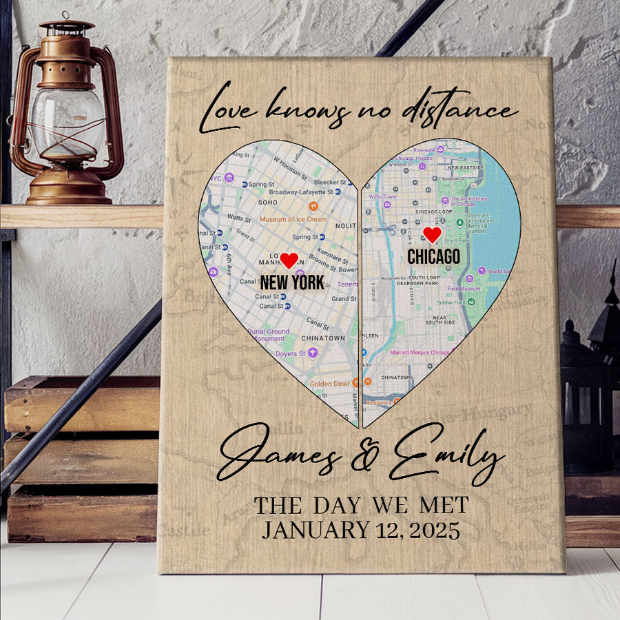 Valentine Gift for Husband | Map Valentine's Day