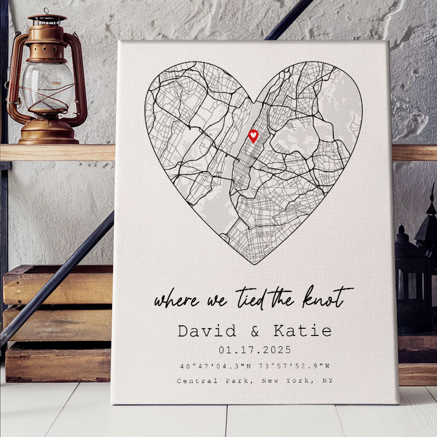 Valentine Gift for Husband | Custom Map Prints