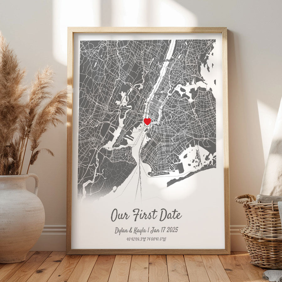 Valentine Gift for Husband | Custom Map Print