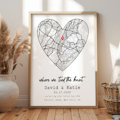 Valentine Gift for Husband | Custom Map Prints