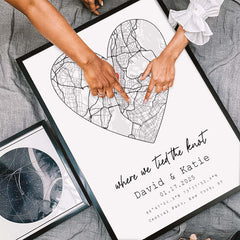 Valentine Gift for Husband | Custom Map Prints