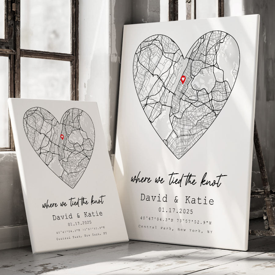 Valentine Gift for Husband | Custom Map Prints