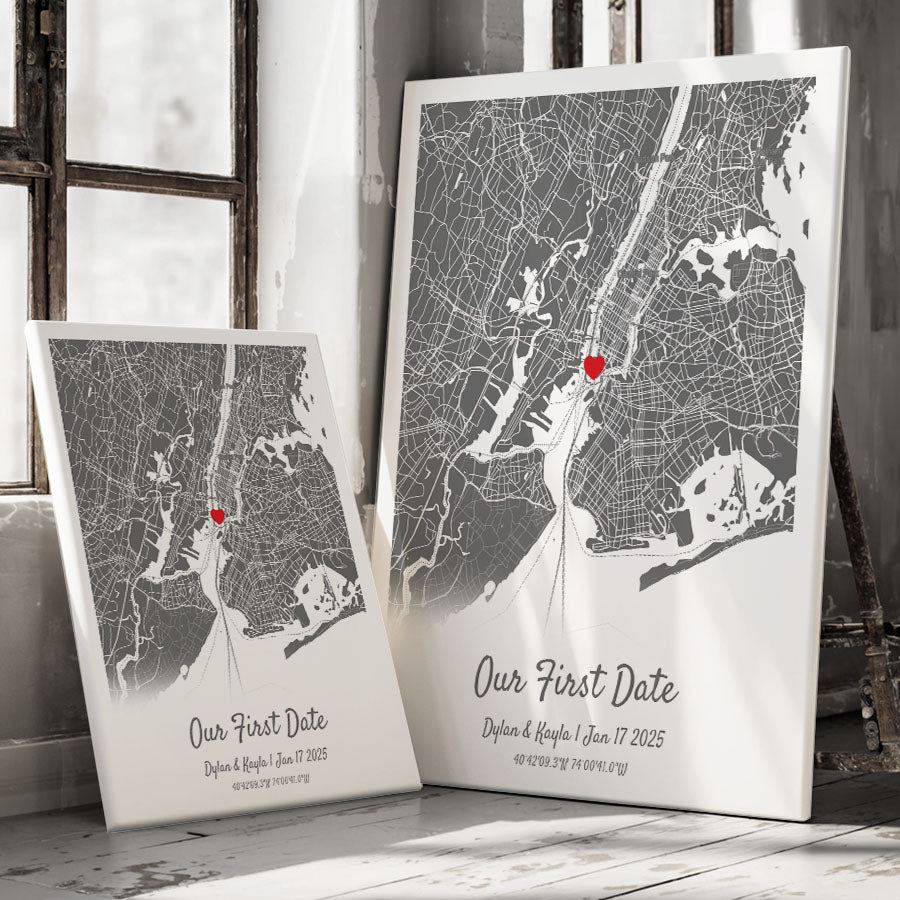 Valentine Gift for Husband | Custom Map Print