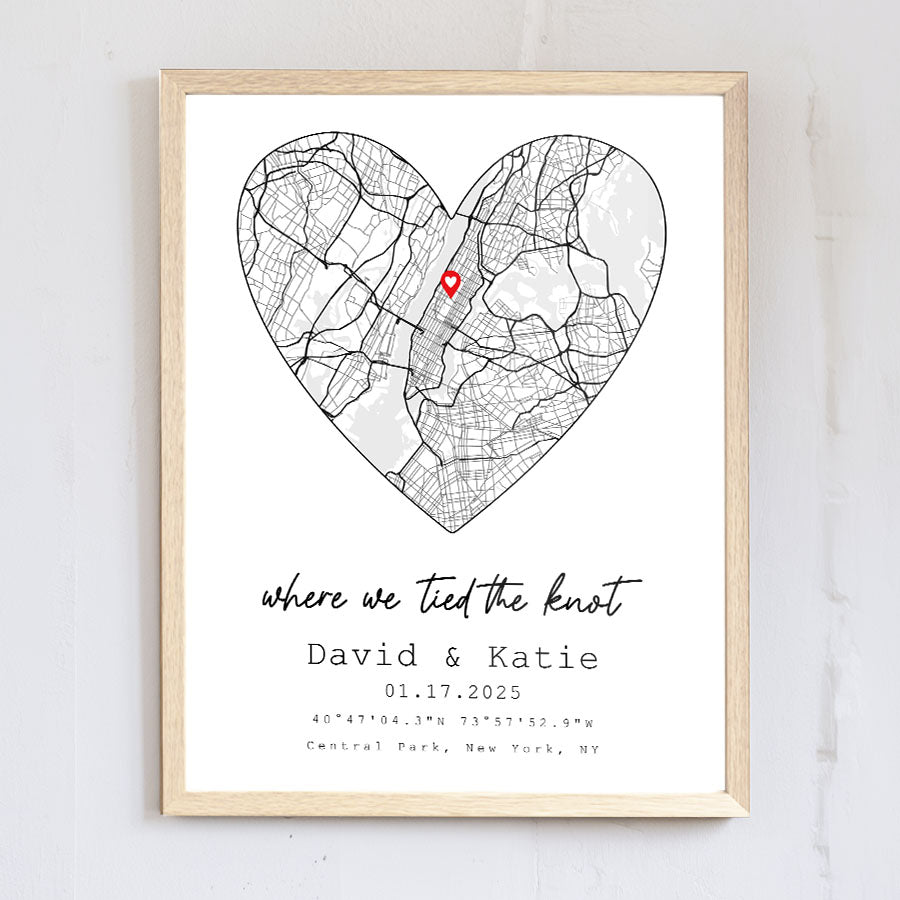 Valentine Gift for Husband | Custom Map Prints