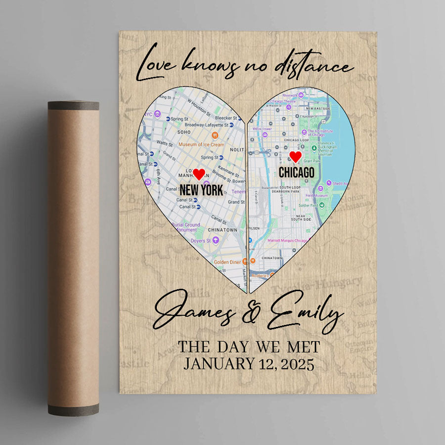 Valentine Gift for Husband | Map Valentine's Day