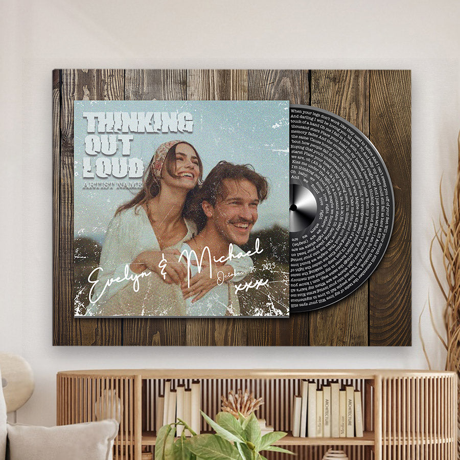 Valentines Day Gifts Song Lyrics on Canvas | Personalized Valentines Day Gifts for Him