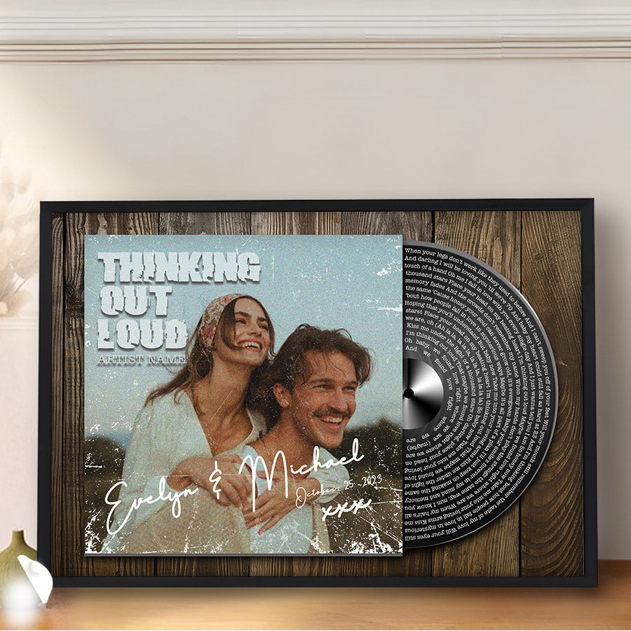 Valentines Day Gifts Song Lyrics on Canvas | Personalized Valentines Day Gifts for Him